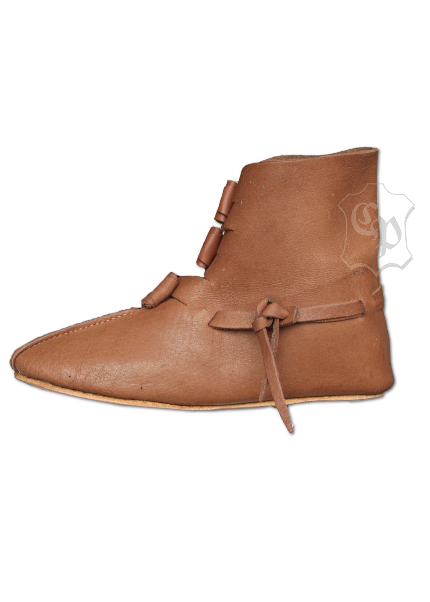 Mittelalter Halbstiefel mit Knebelverschluss &amp; Wendenaht