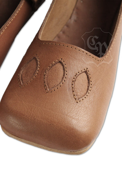 Historische Landsknecht Schuhe "Kuhmaul"