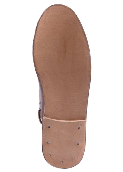 Mittelalterliche Leder Schnürstiefel, dunkelbraun