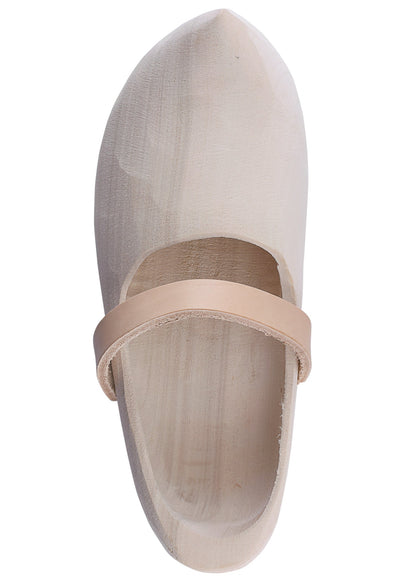 holzschuhe mit lederriemen