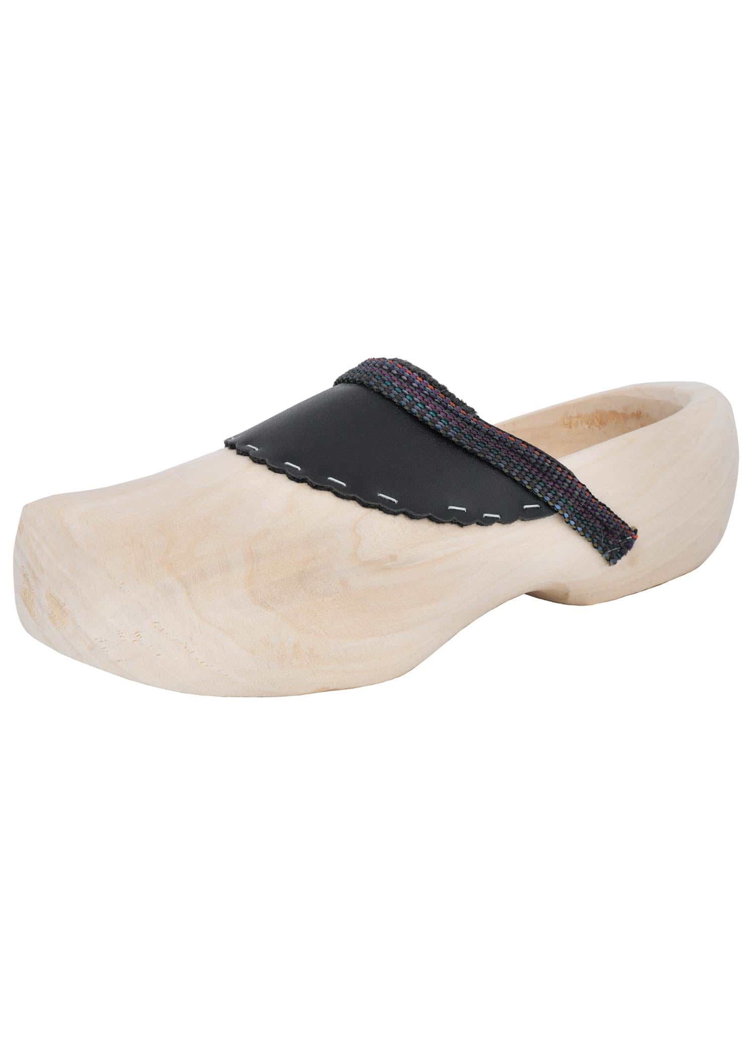 Westfälische Pappel Holzschuhe mit Lederkappe