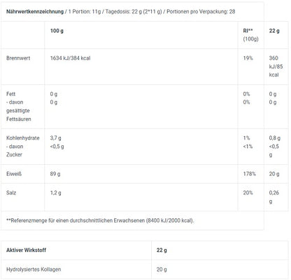 biotech clear collagen 308g erdbeer cranberry