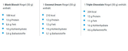 biotech protein dessert bar 50g einzeln dreifach schokolade