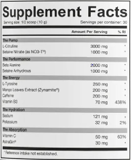 dedicated unstoppable preworkout 300g zitrone