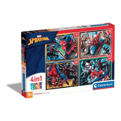 4 in 1 puzzle supercolor spiderman