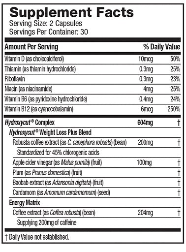 muscletech hydroxycut lose weight 72 kapseln