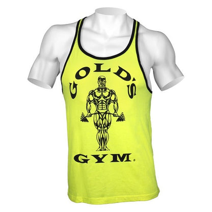 Golds Gym Muscle Joe Contrast Stringer Tank Neon L