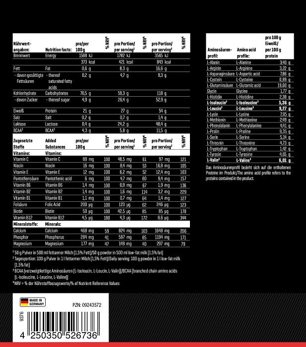 body attack power weight gainer 15kg banane