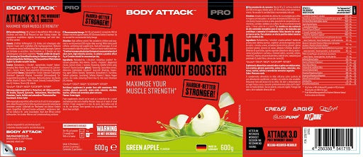 body attack pre attack 31 600g klassischer geschmack