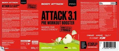 body attack pre attack 31 600g klassischer geschmack