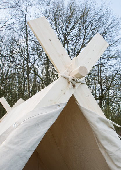 wikingerzelt 3 x 2 7 x 2 m 350 gsm naturfarben