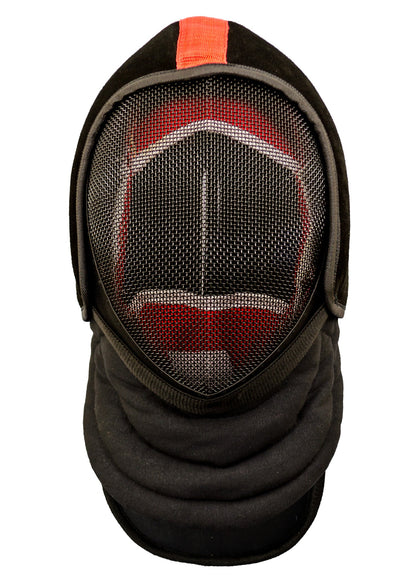 Red Dragon Leder Maskenüberzug mit Hinterkopfschutz