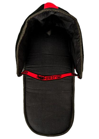 red dragon maskenueberzug aus leder