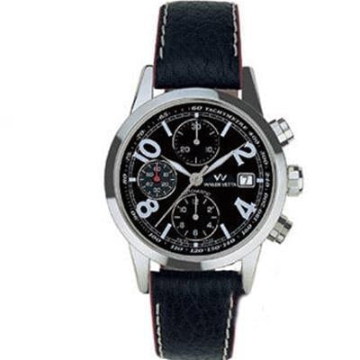 Vetta Chronograph Watch in Black &amp; Silver