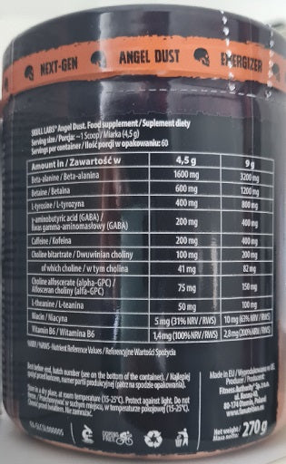 Skull Labs Angel Dust 270g Agrumes Pêche