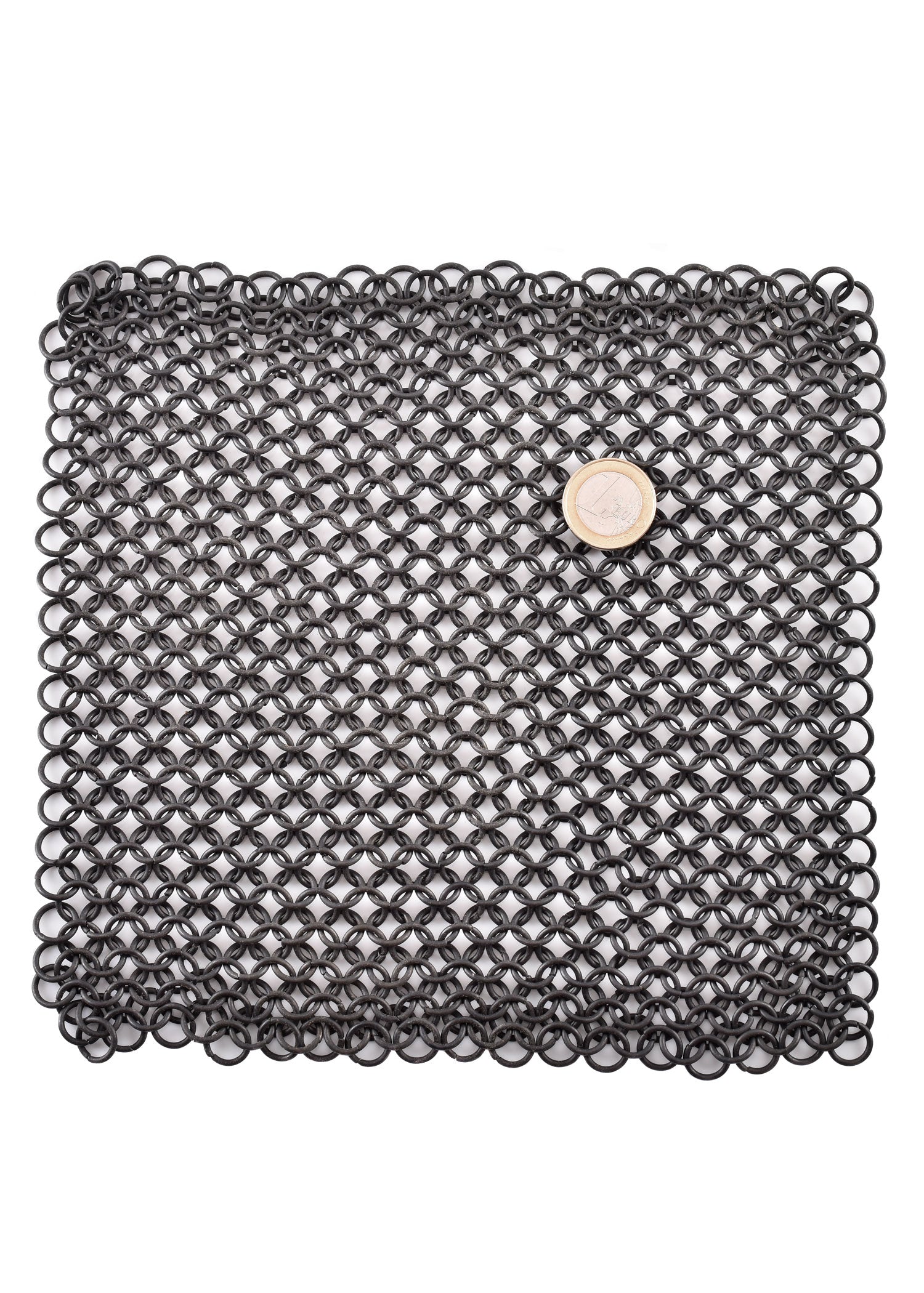 Kettenstück 20x20 cm: Brünierter Stahl, ID 8mm