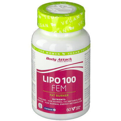 Body Attack Lipo100 Fem 60 Kapseln