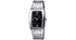 Casio Herren Analog Quarzuhr mit Edelstahlgehäuse und Edelstahlarmband, schwarzes Zifferblatt