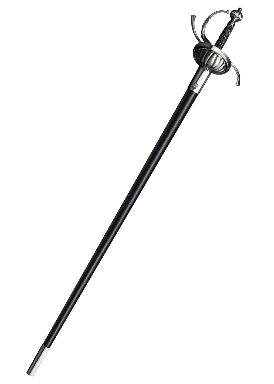 rapier mit geriffeltem griffkorb