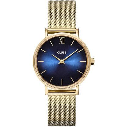 Cluse Minuit Mesh Gold Deep Blue