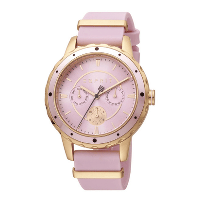 Damen Multifunktionsuhr Silikon Rosé