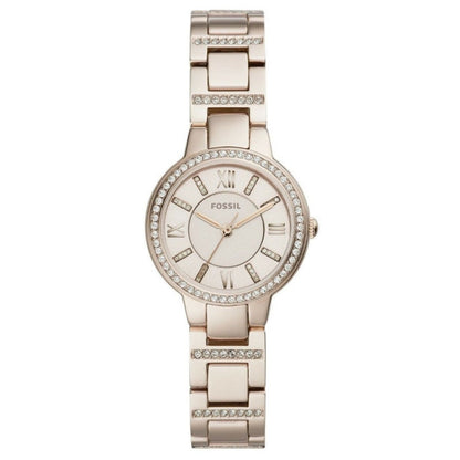 Fossil Virginia Rose Gold Tone Stainless Steel Watch