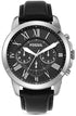 Fossil Grant Chronograph Black Leather Watch