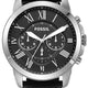 Grant Chronograph Black Leather Watch