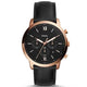 Neutra Chronograph Black Leather Watch