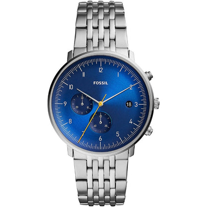 Fossil Chase Timer Chronograph Black Leather Watch