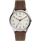 Forrester Three-Hand Cream Dial Brown Leather Watch