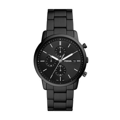Fossil Minimalist Chronograph Black Stainless Steel Watch