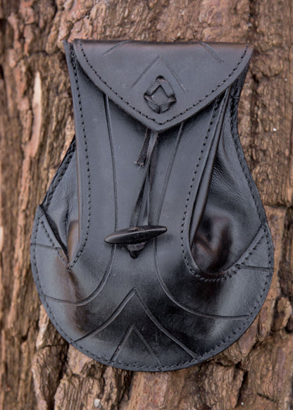 Edle Elfen Ledertasche aus Echtleder mit Gravuren für LARP