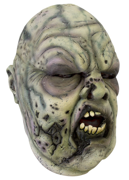 Realistische Zombie Maske aus Latex – Grau Grün