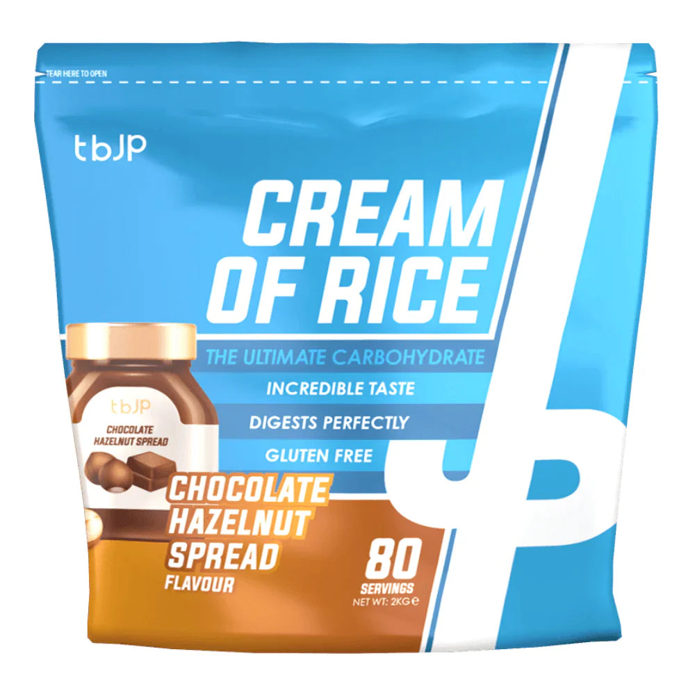 Trained by JP Nutrition Cream of Rice 2000g 80 Serv. Choc Hazelnut