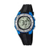 Calypso Digitale Kinderuhr mit blauem Gehäuse, schwarzem Kunststoffarmband, Stoppuhr und Alarm (ca. 36,6 mm)