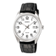 Klassische Damenuhr (LTP-1302PL-7B, Lederband)