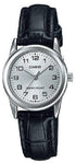 Casio Klassische Damenuhr mit Lederband (LTP V001L 7B)