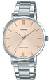 Casio Enticer Ladies Rose Dial Steel Watch