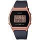 Damen-Digitaluhr mit Resin-Gehäuse und Resinarmband, schwarzes Display