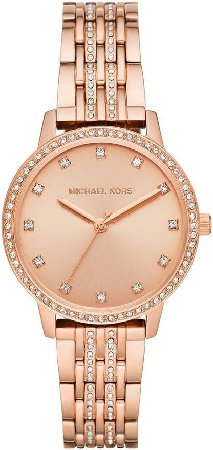 Michael Kors Melissa Pavé Rose Gold Tone Watch