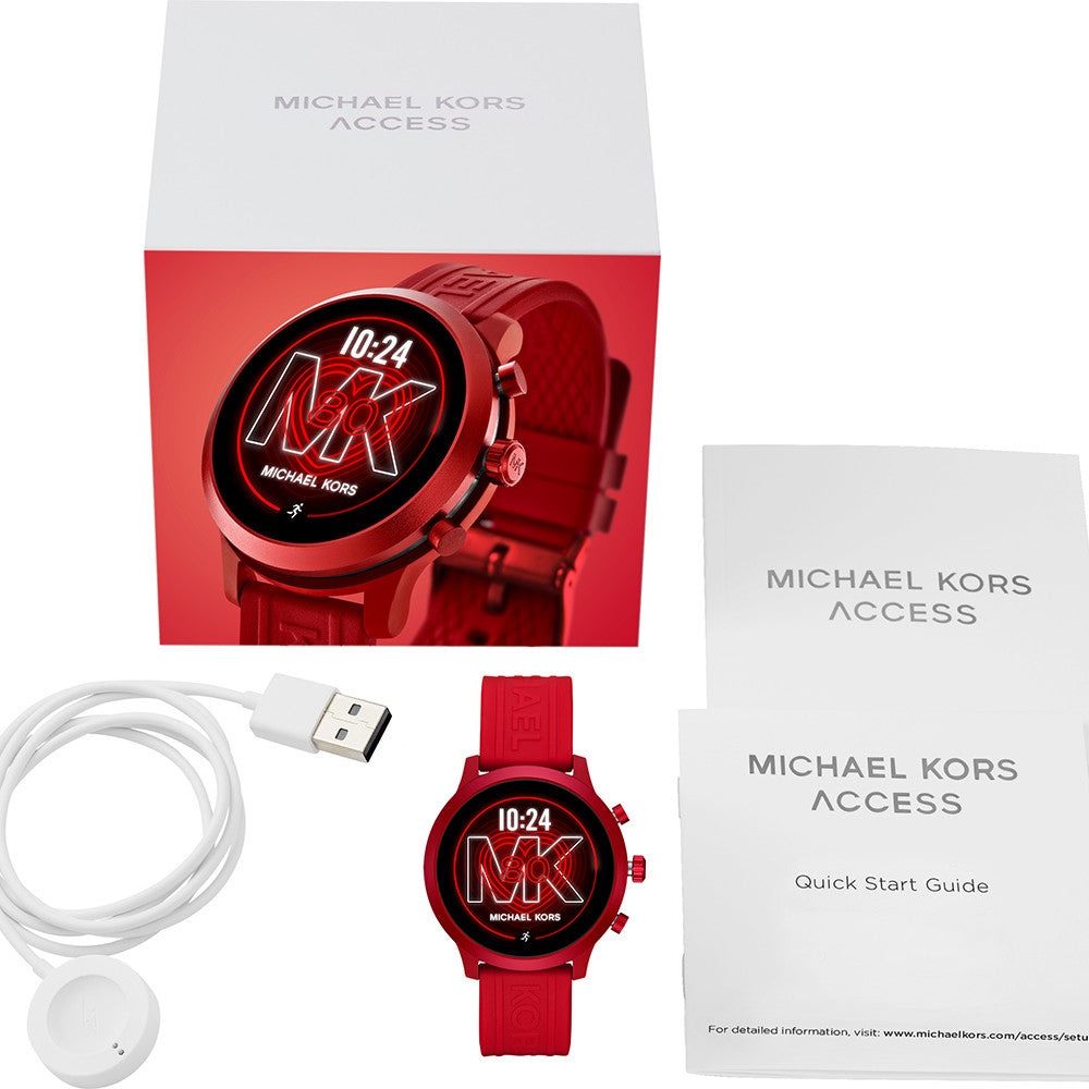 Montre connectée Gen 4 MKGO rouge avec bracelet en silicone