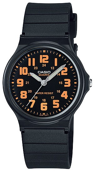Casio Kompakte Damen Quarzuhr mit rotem Zifferblatt und Resinarmband