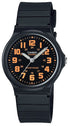Casio Kompakte Damen Quarzuhr mit rotem Zifferblatt und Resinarmband