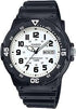 Casio Herren Analog Quarzuhr mit Resin Gehäuse und Resinarmband, weißes Zifferblatt