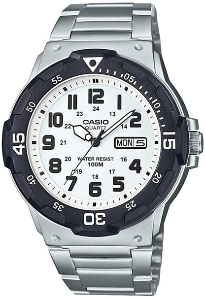 Casio Analog Sports Steel White Dial Watch