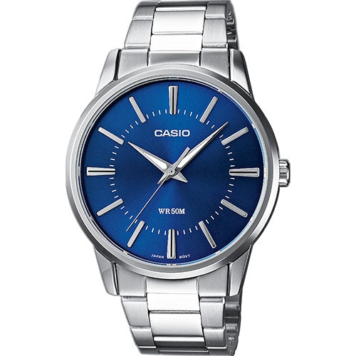 Casio Klassische Herrenuhr (MTP 1303PD 2A, blaues Zifferblatt)