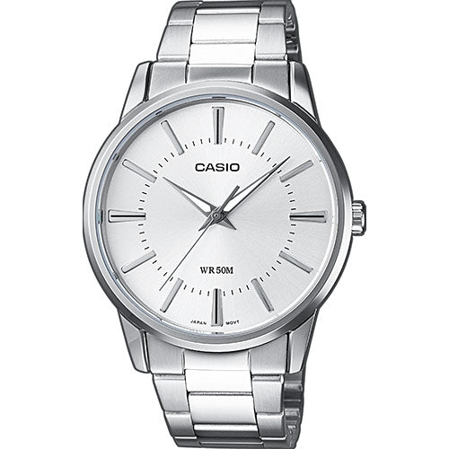 Casio Klassische Herrenuhr (MTP 1303PD 7A, weißes Zifferblatt)