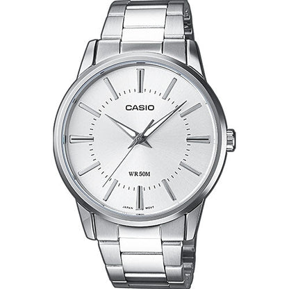 Casio Klassische Herrenuhr (MTP 1303PD 7A, weißes Zifferblatt)