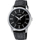 Klassische Herrenuhr mit Lederband (MTP-1303PL-1A, schwarz)
